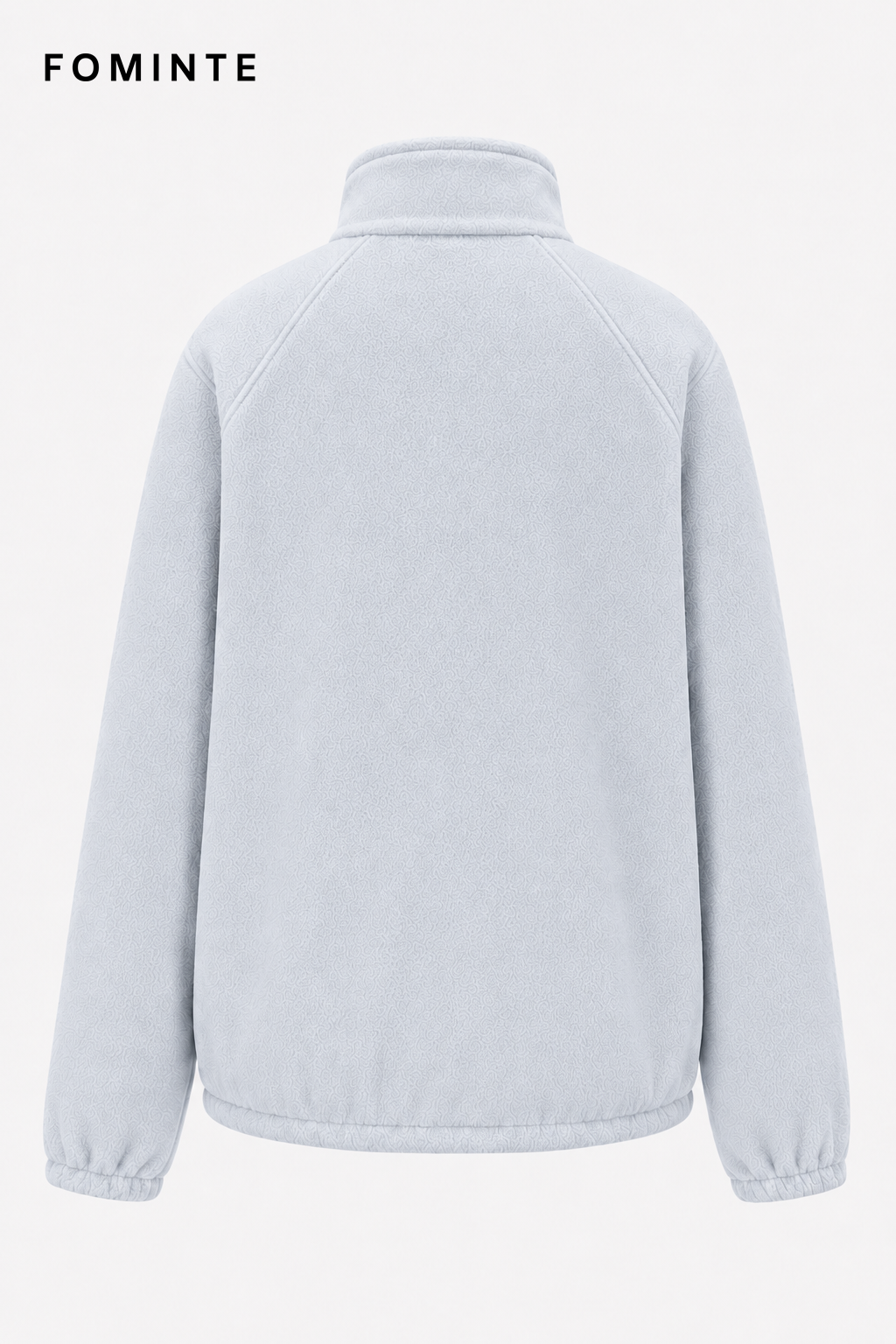 Light Grey Blue Women's Full-Zip Fleece Jacket Wholesale Custom Outerwear - FM0802000437-2