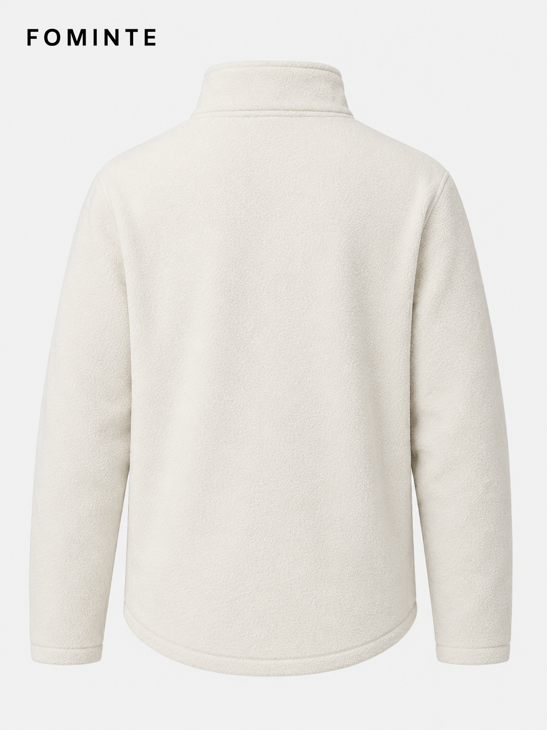 Mist White Men's Quarter-Zip Fleece Pullover Wholesale Custom Outerwear - FM0802000443-1