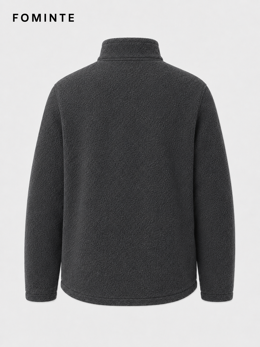 Dark Grey Men's Quarter-Zip Fleece Pullover Wholesale Custom Outerwear - FM0802000443-2