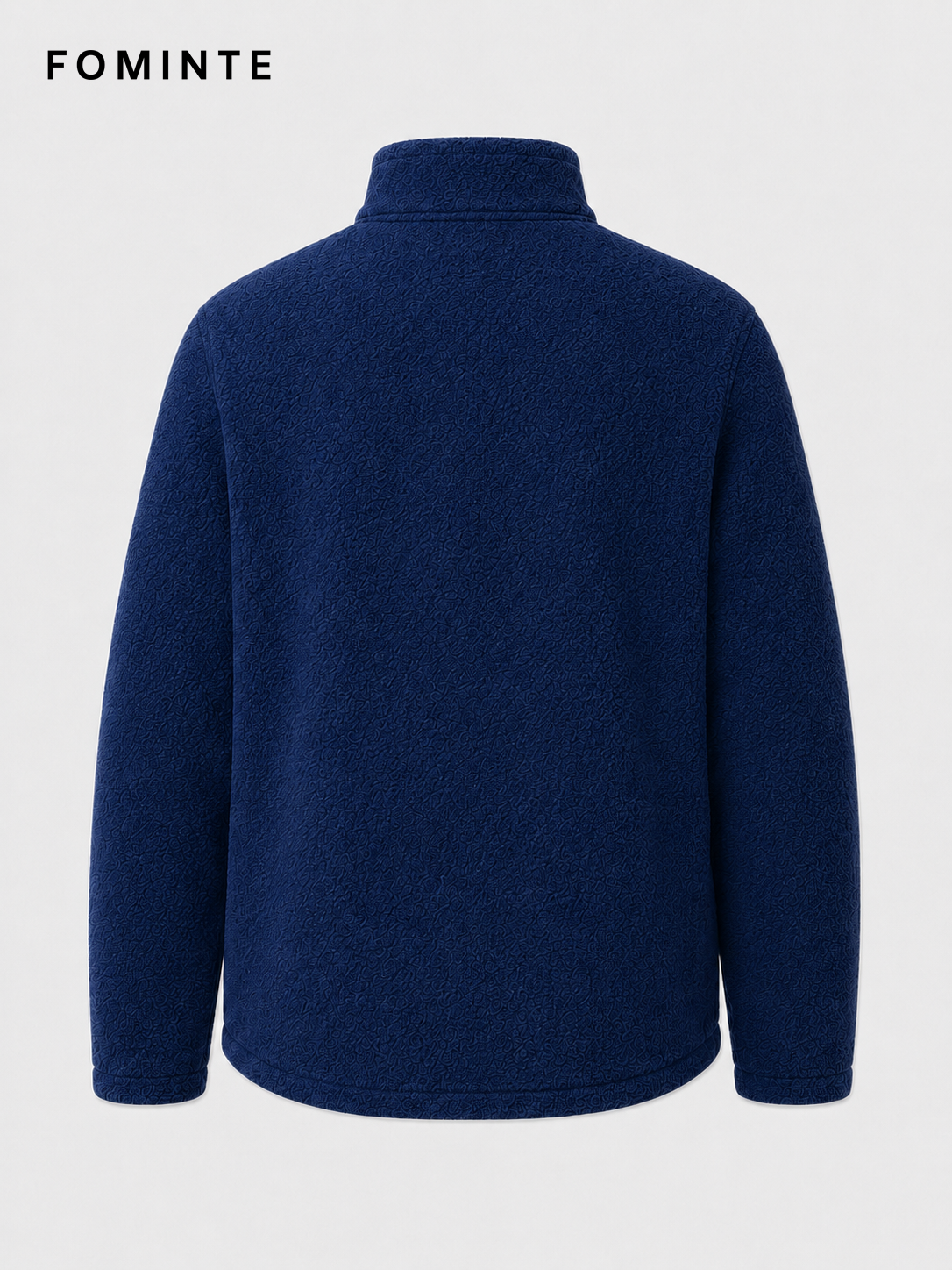 Navy Blue Men's Quarter-Zip Fleece Pullover Wholesale Custom Outerwear - FM0802000443-3