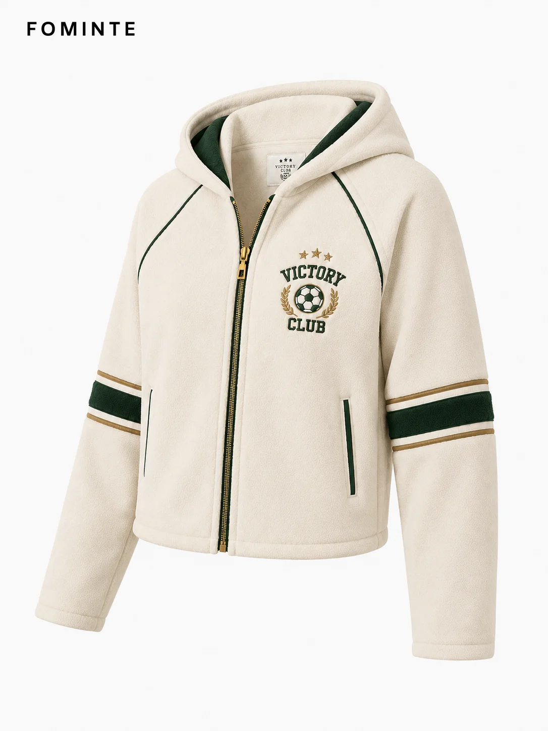 Fleece Hooded Cardigan - Solid Color Wholesale Custom Sportswear - FM0802000404-3