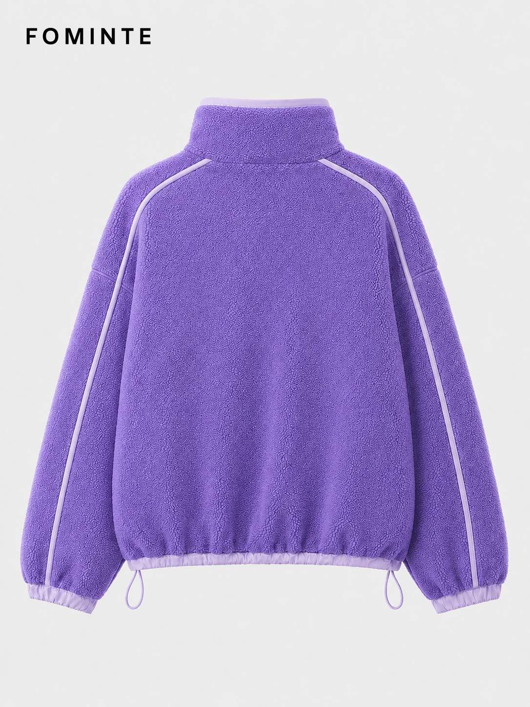 Purple Blue and Light Grey Purple Women's Colorblock Quarter-Zip Fleece Pullover Wholesale Custom Outerwear - FM0802000444-4