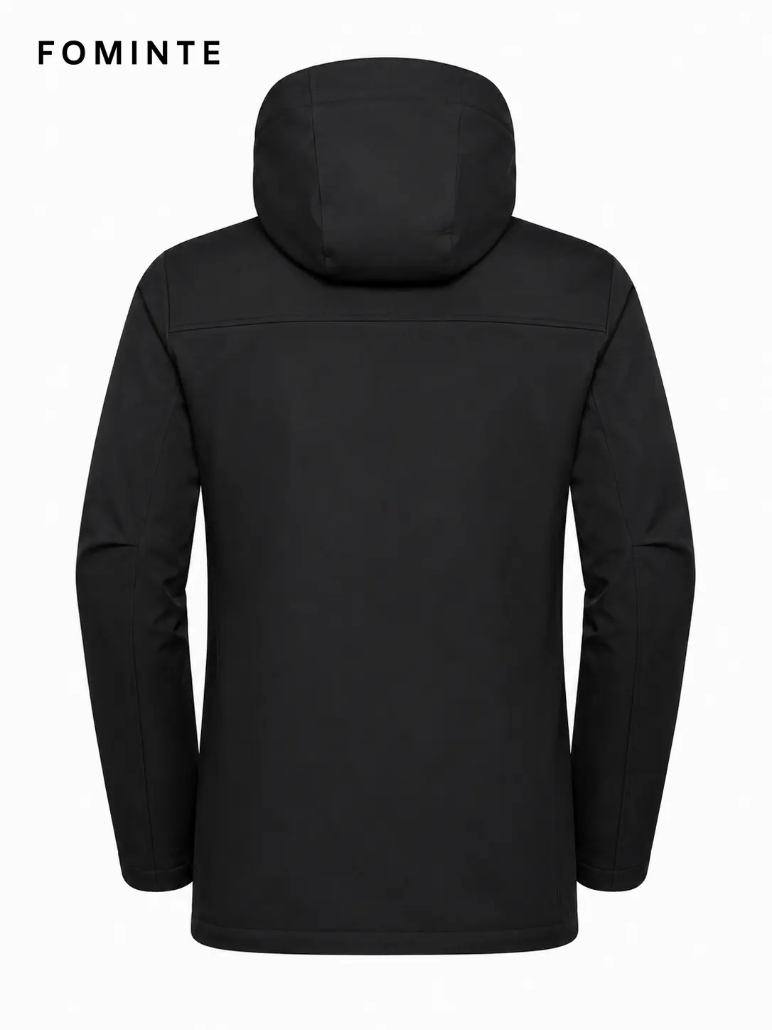 Men's Black Hooded Softshell Hiking Jacket