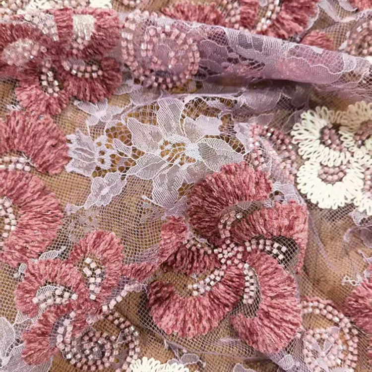 Elara BT2503027: Heirloom Floral Crochet Lace Fabric