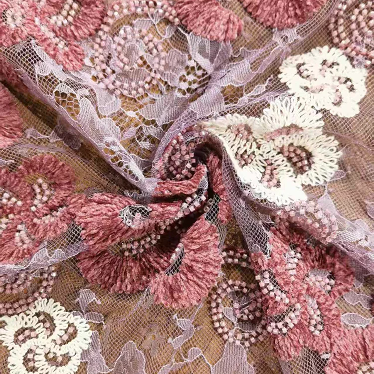 Elara BT2503027: Heirloom Floral Crochet Lace Fabric