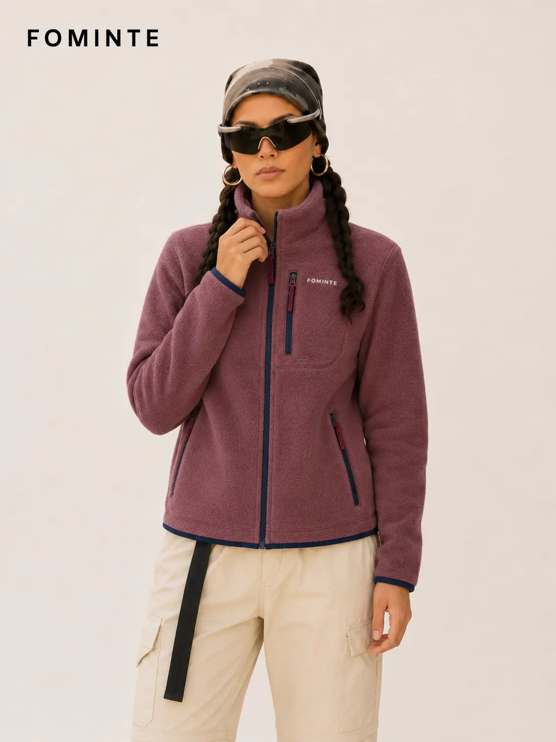 Men's Red Bean Contrast Panel Outdoor Softshell Jacket