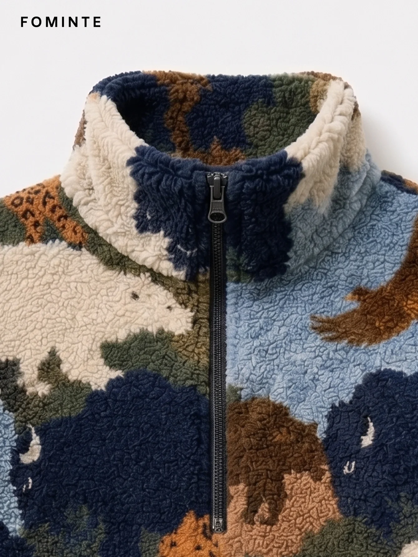 Fleece Half-Zip Pullover - All-Over Print Wholesale Custom Sportswear - FM0802000400-4