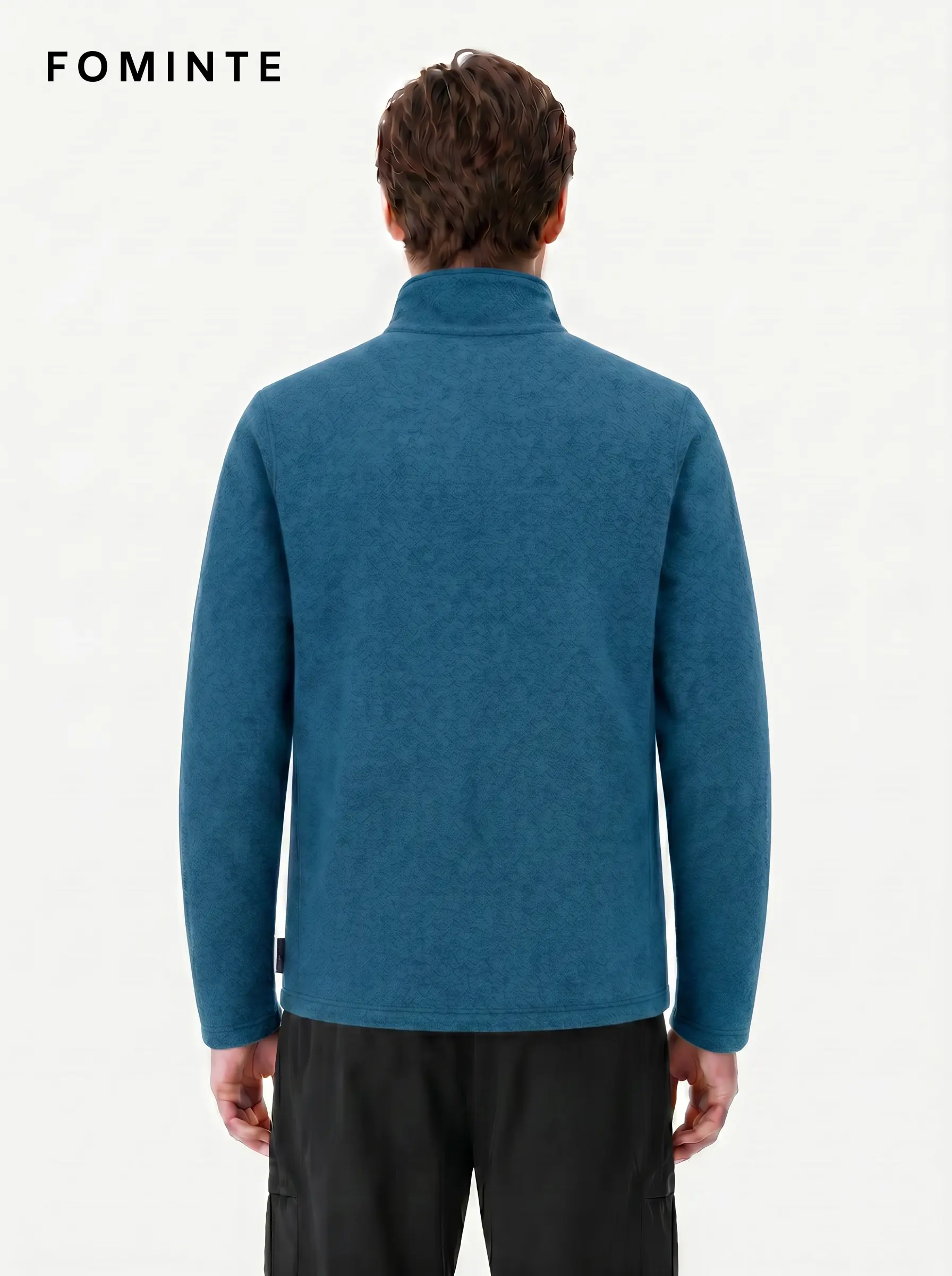 Men's Grey Coffee Technical fleece Hiking Jacket