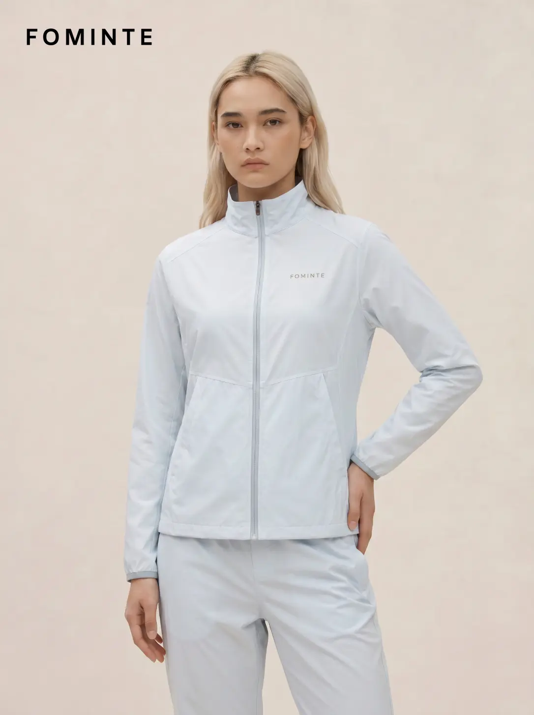 Women's Alpine Blue Stand Collar Softshell Jacket
