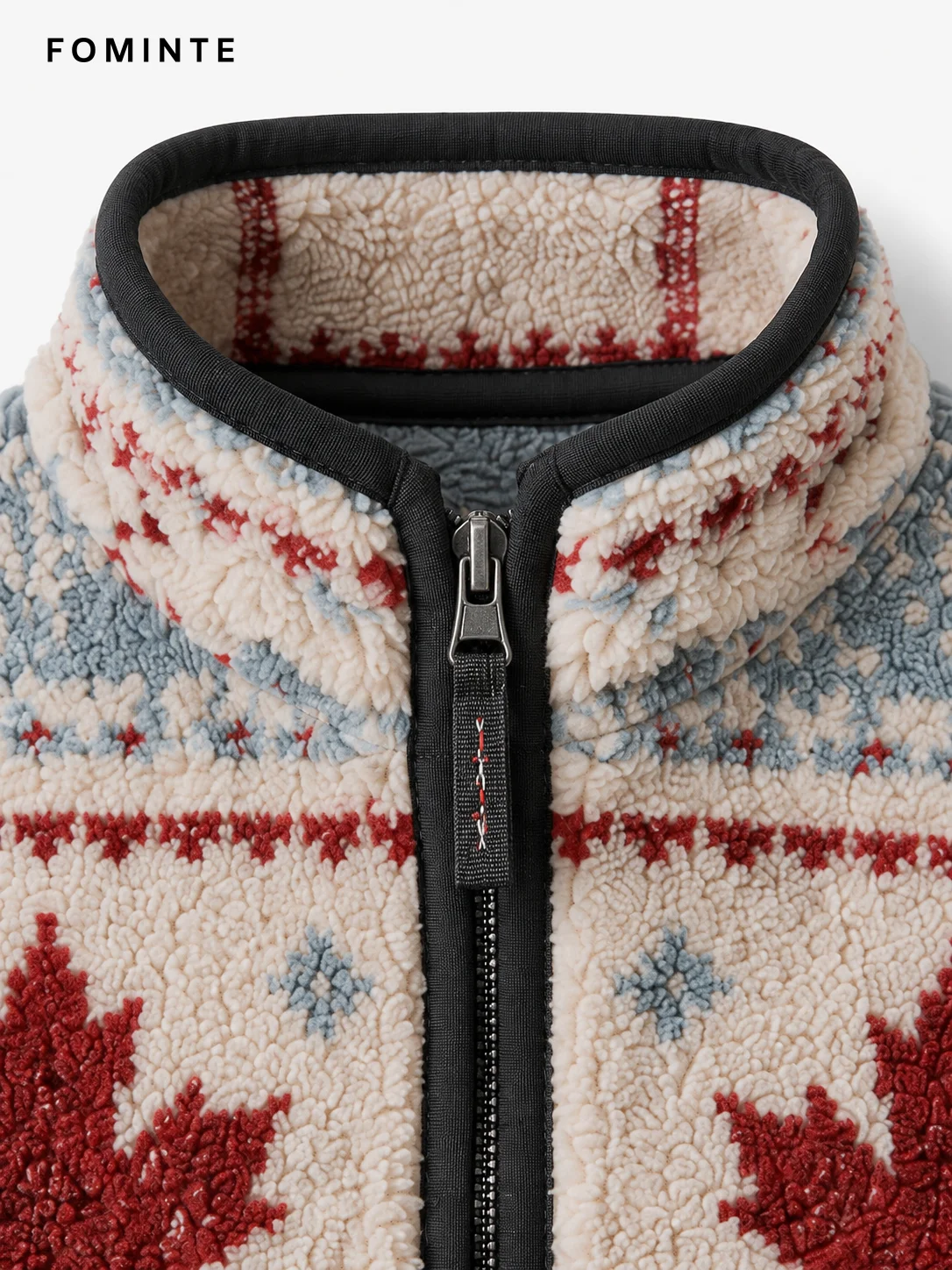 Fleece Stand Collar Vest - All-Over Print Wholesale Custom Sportswear - FM0802000399-3