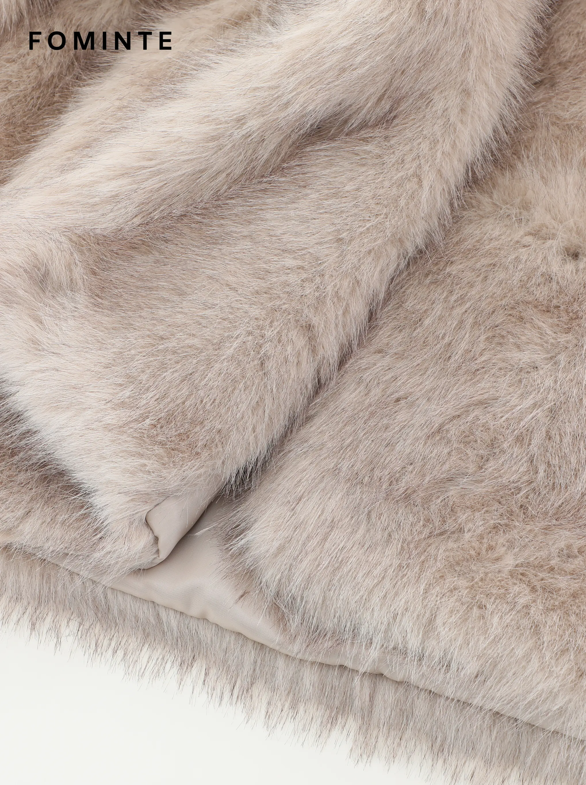 Wholesale Cropped Faux Mink Jacket with Snaps - FM0202000059