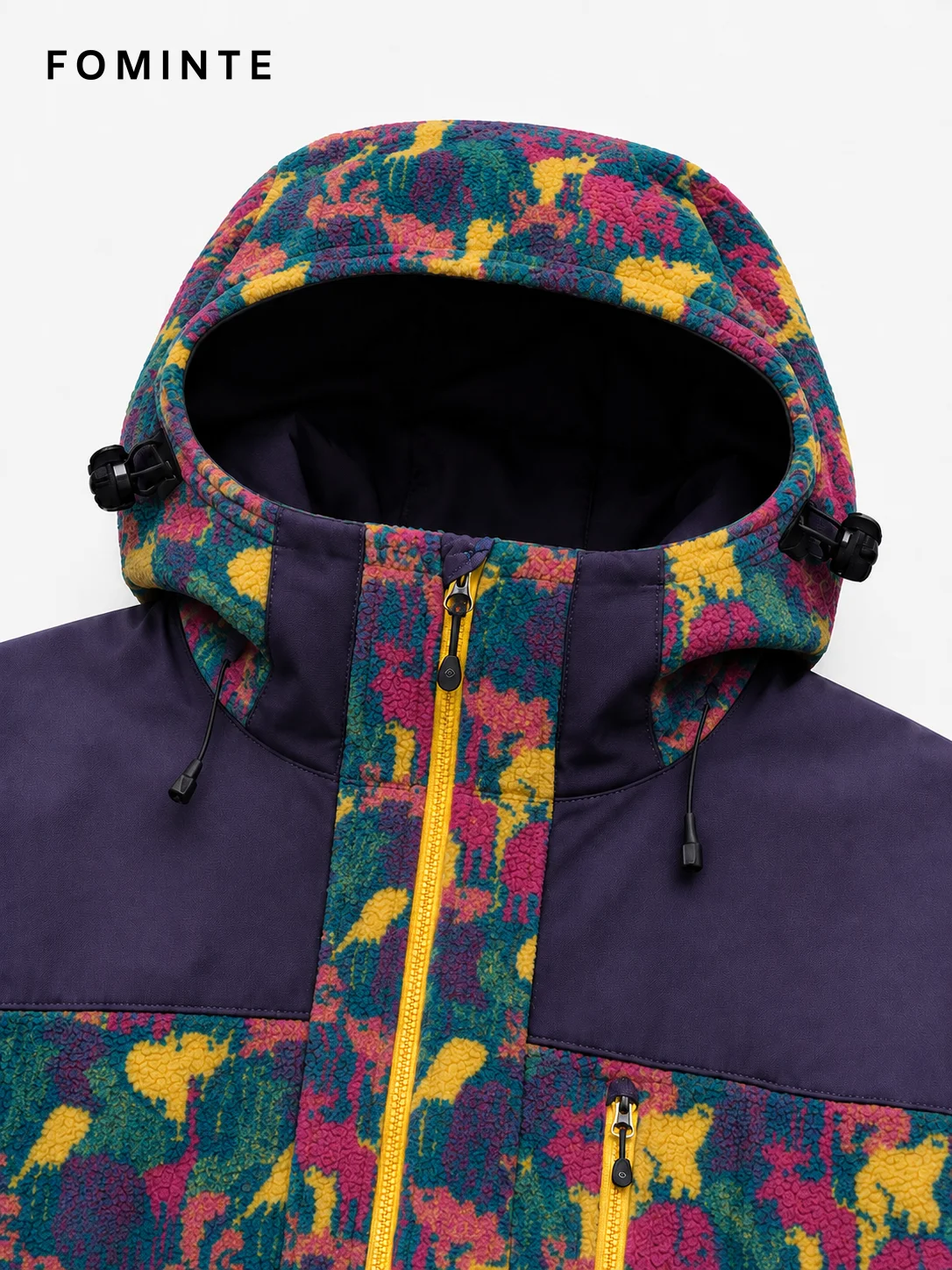 Fleece Outdoor Spliced Windbreaker - All-Over Print Wholesale Custom Sportswear - FM0801000411-5
