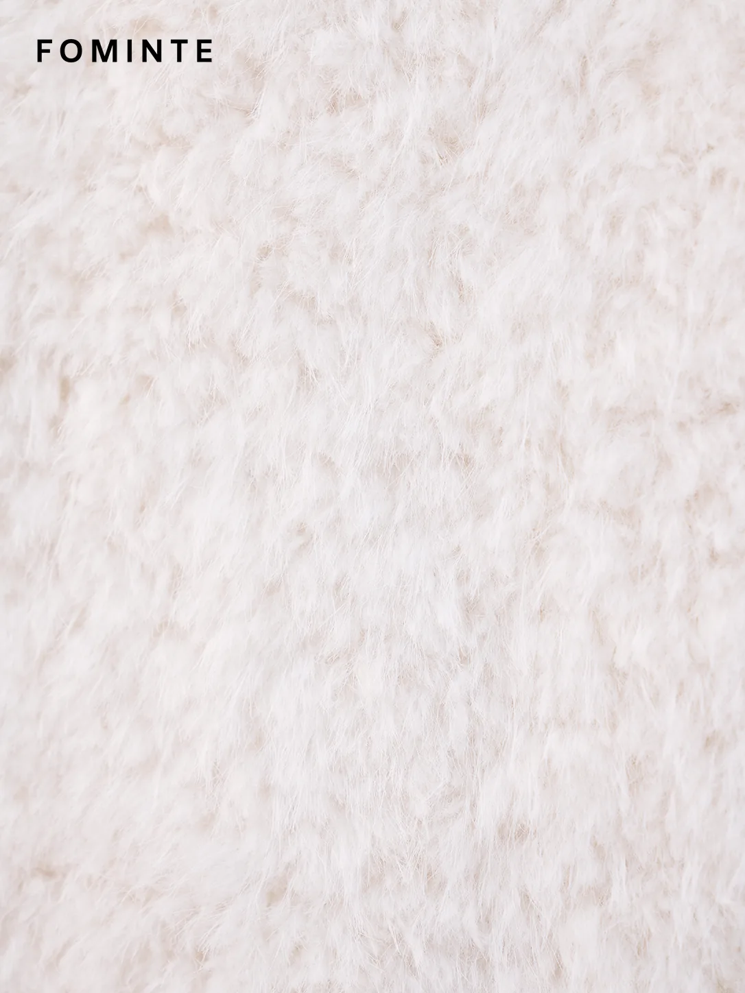 White Double-Breasted Faux Fur Blazer Wholesale