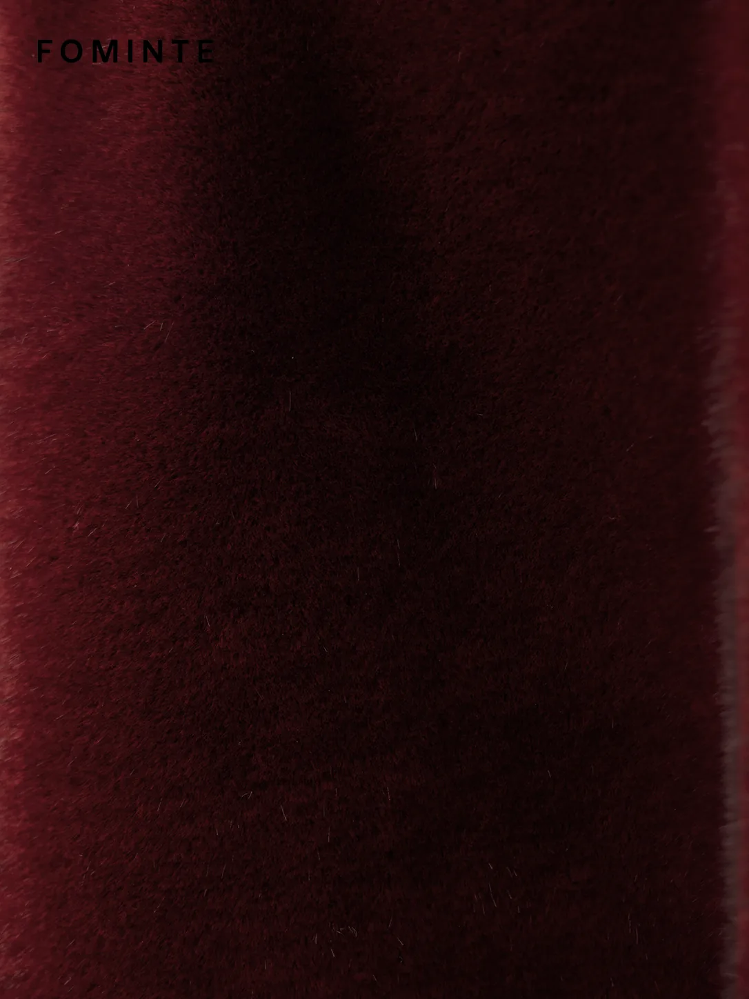 Red Stand-Collar Faux Fur Swing Coat