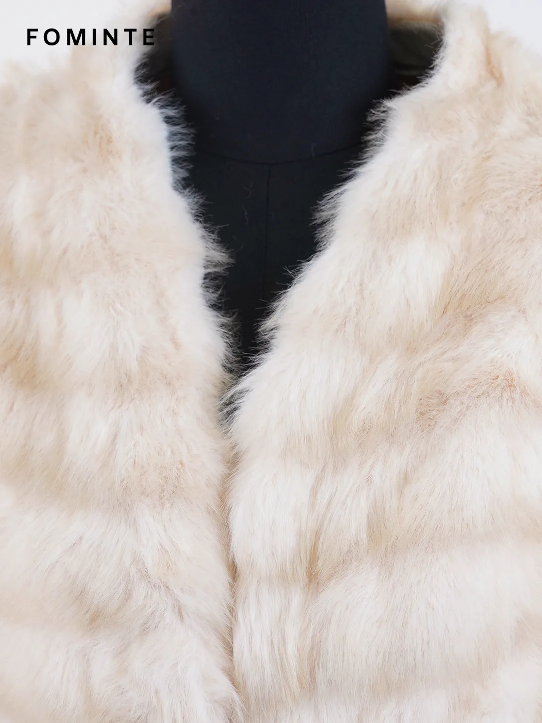 White Belted Faux Fur Coat Wholesale