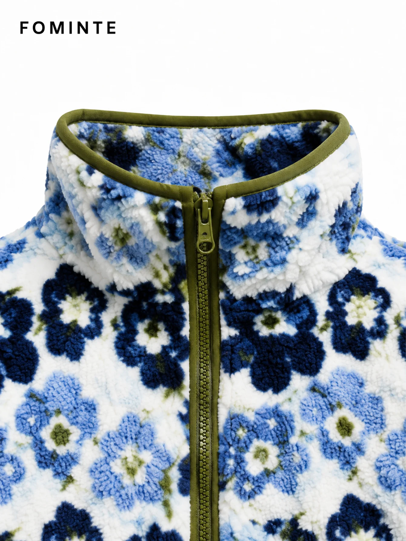 Fleece Half-Zip Stand Collar Pullover - All-Over Print Wholesale Custom Sportswear - FM0801000412-4