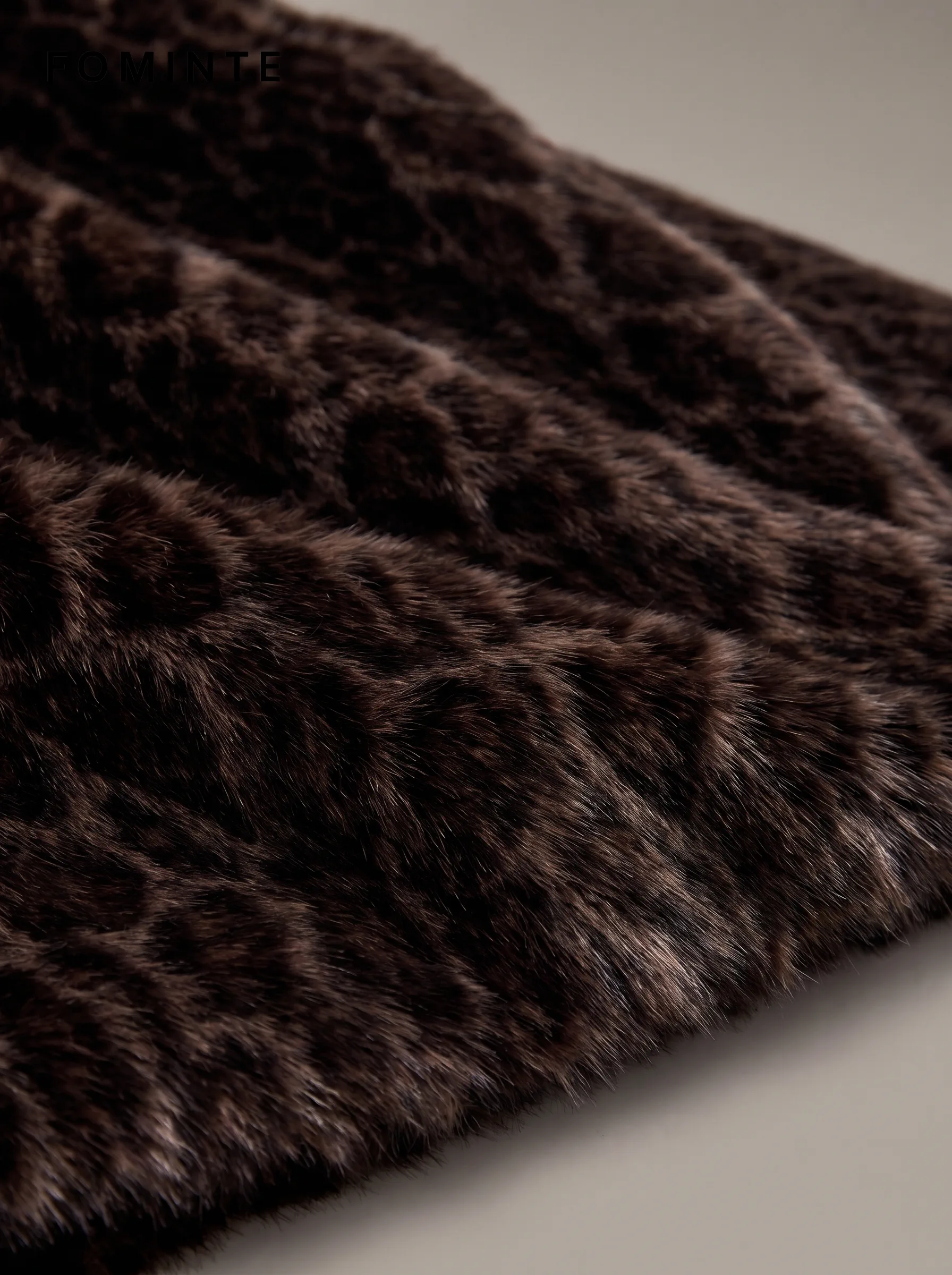 Espresso Mottled Faux Fur Jacket Wholesale
