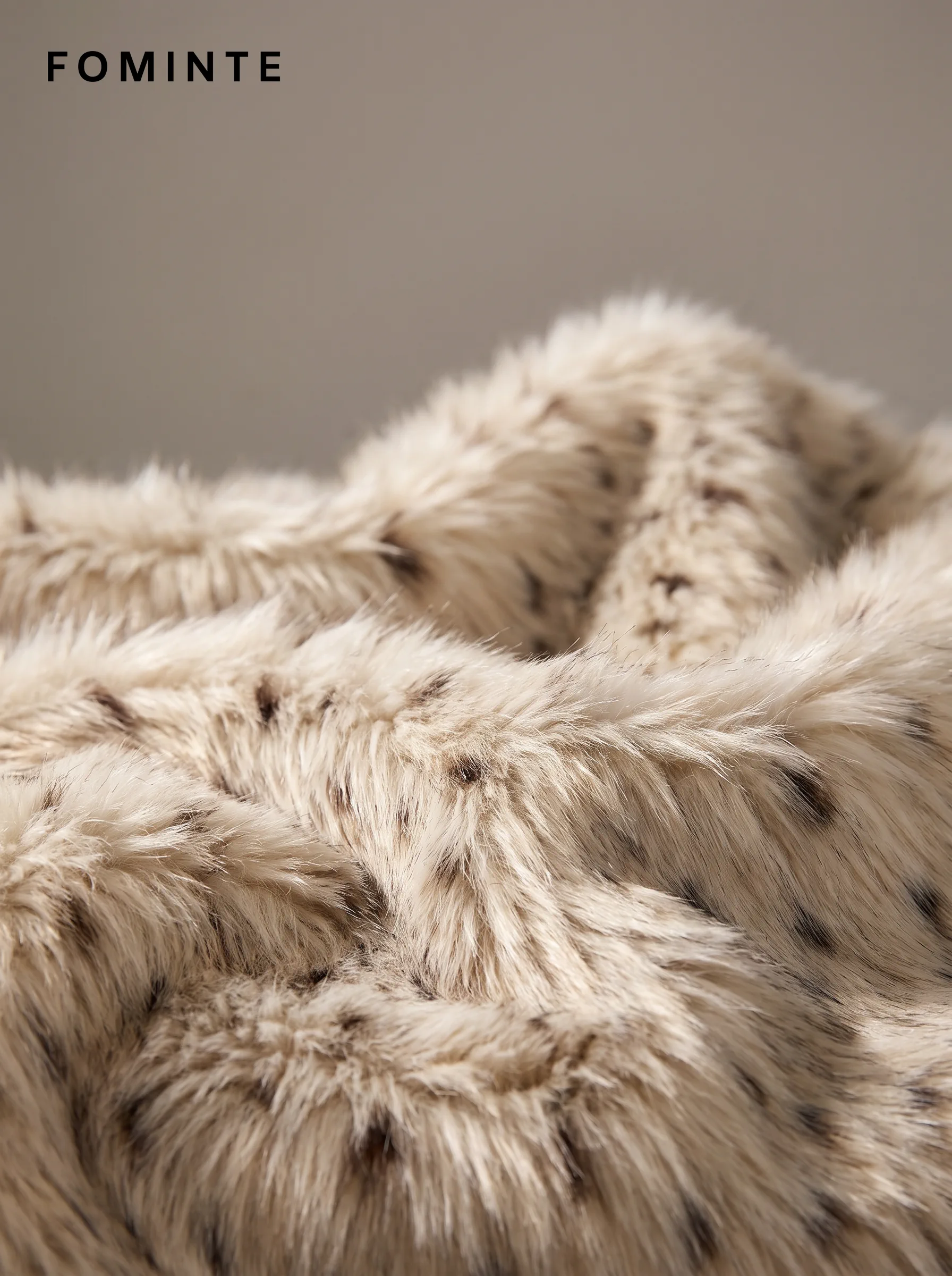 Ivory Spotted Faux Fur Vest Wholesale