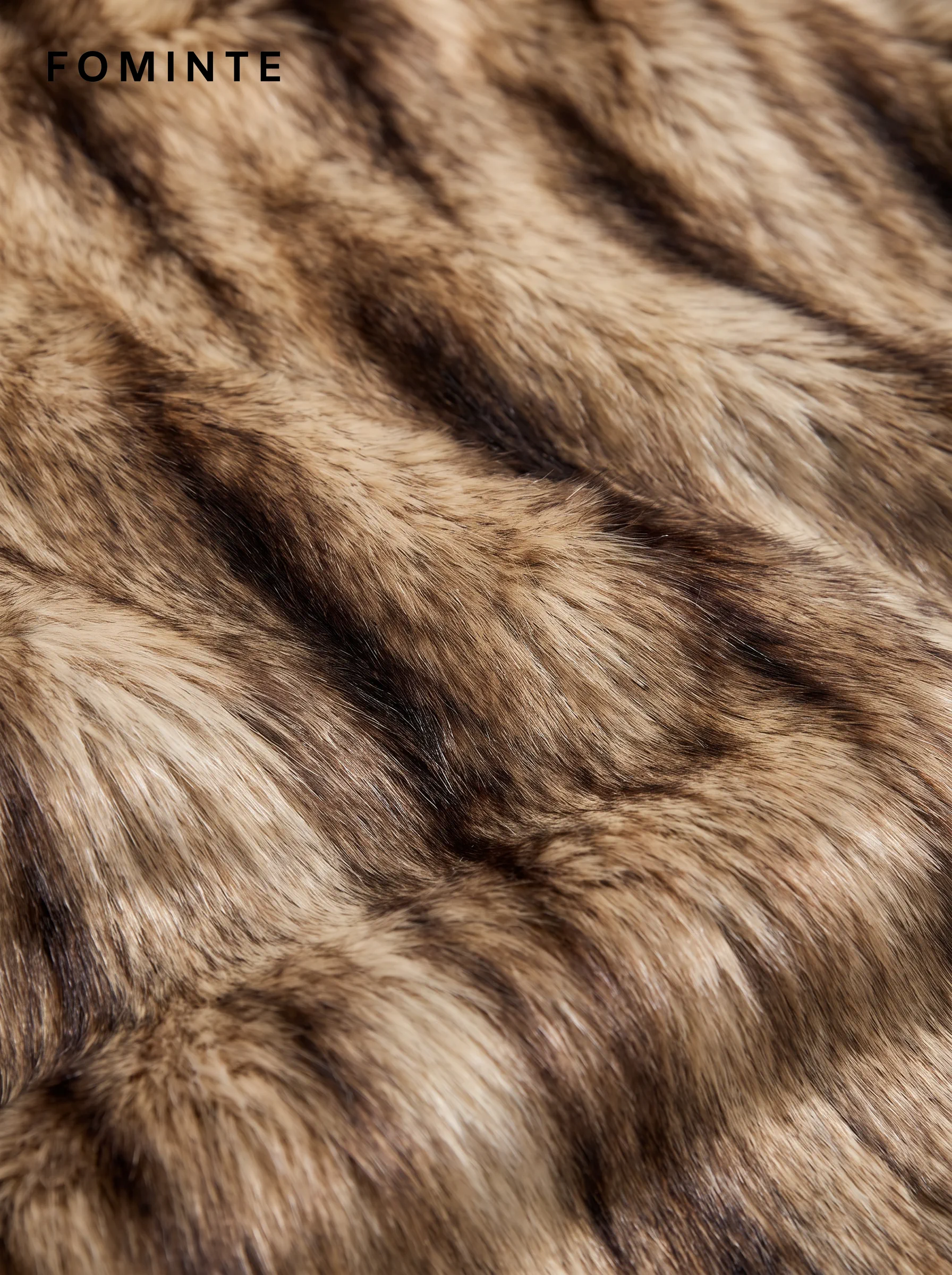 Caramel Belted Faux Fur Jacket Wholesale