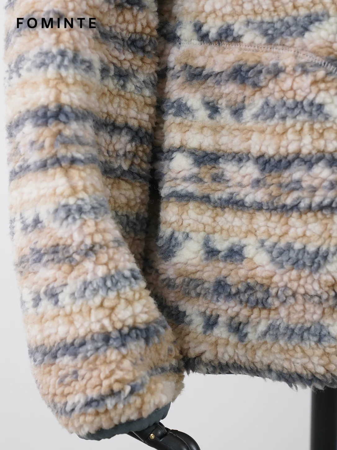 Nordic Fair Isle Hooded Sherpa Fleece Jacket