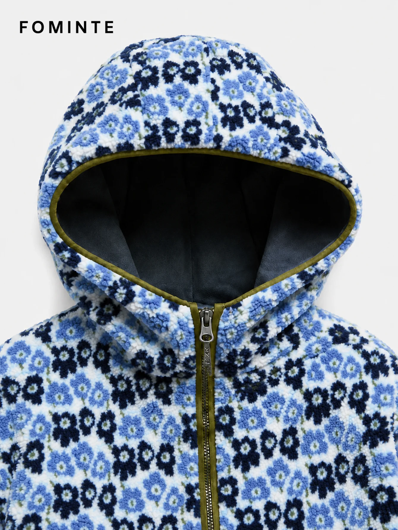 Fleece Hooded Jacket - All-Over Print Wholesale Custom Sportswear - FM0801000412-1