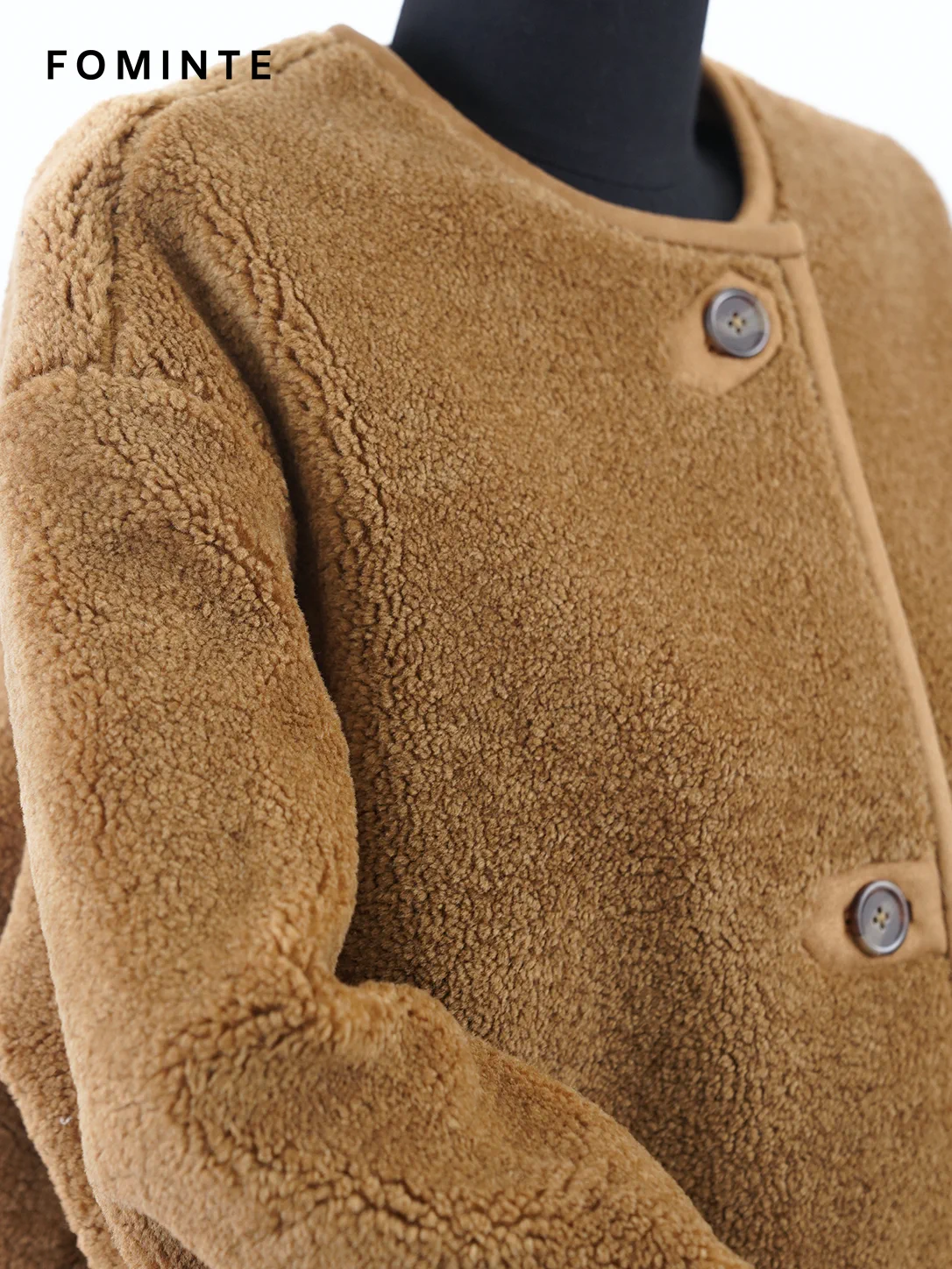 [Copy]WholesaleHigh-Pile Sherpa Fleece Stand-Collar Jacket - S014100355