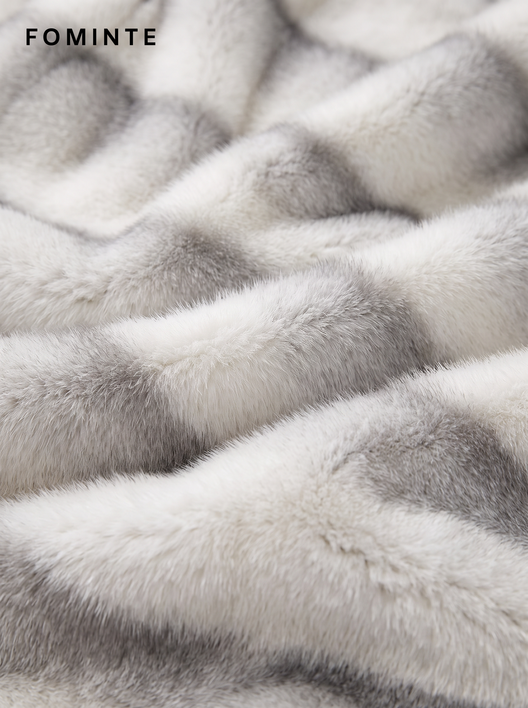 Ivory White Boutique Printed Faux Fur Jacket Wholesale