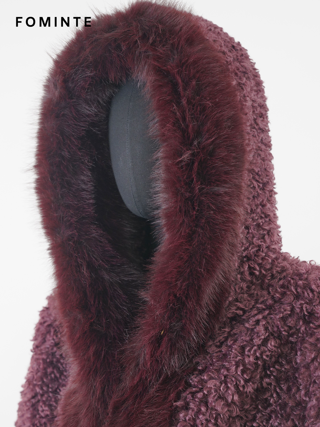 Wholesale Cropped Teddy Fleece Jacket with Faux Fox Fur - FM0202000065