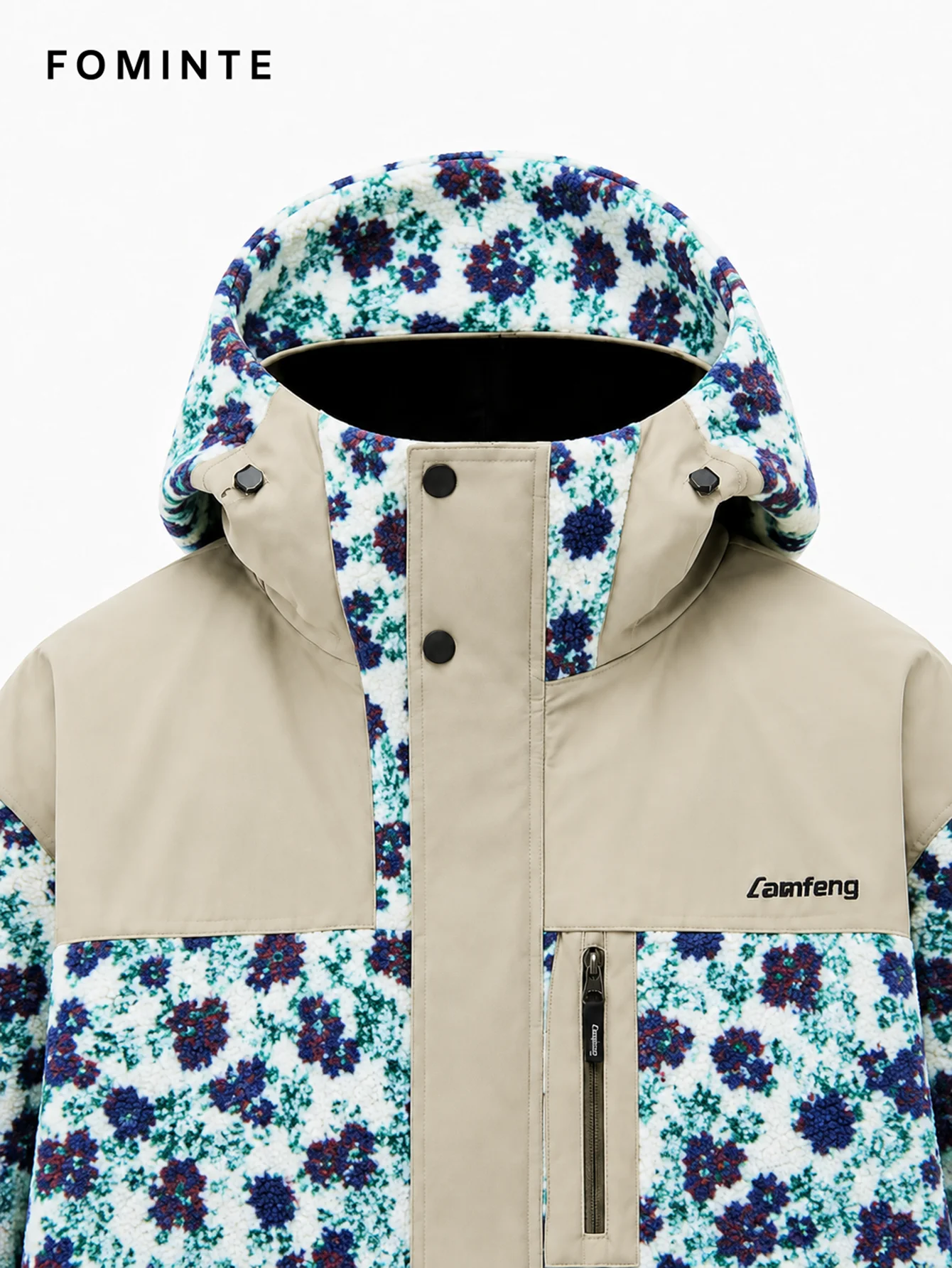 Fleece Outdoor Spliced Windbreaker - All-Over Print Wholesale Custom Sportswear - FM0801000413-5