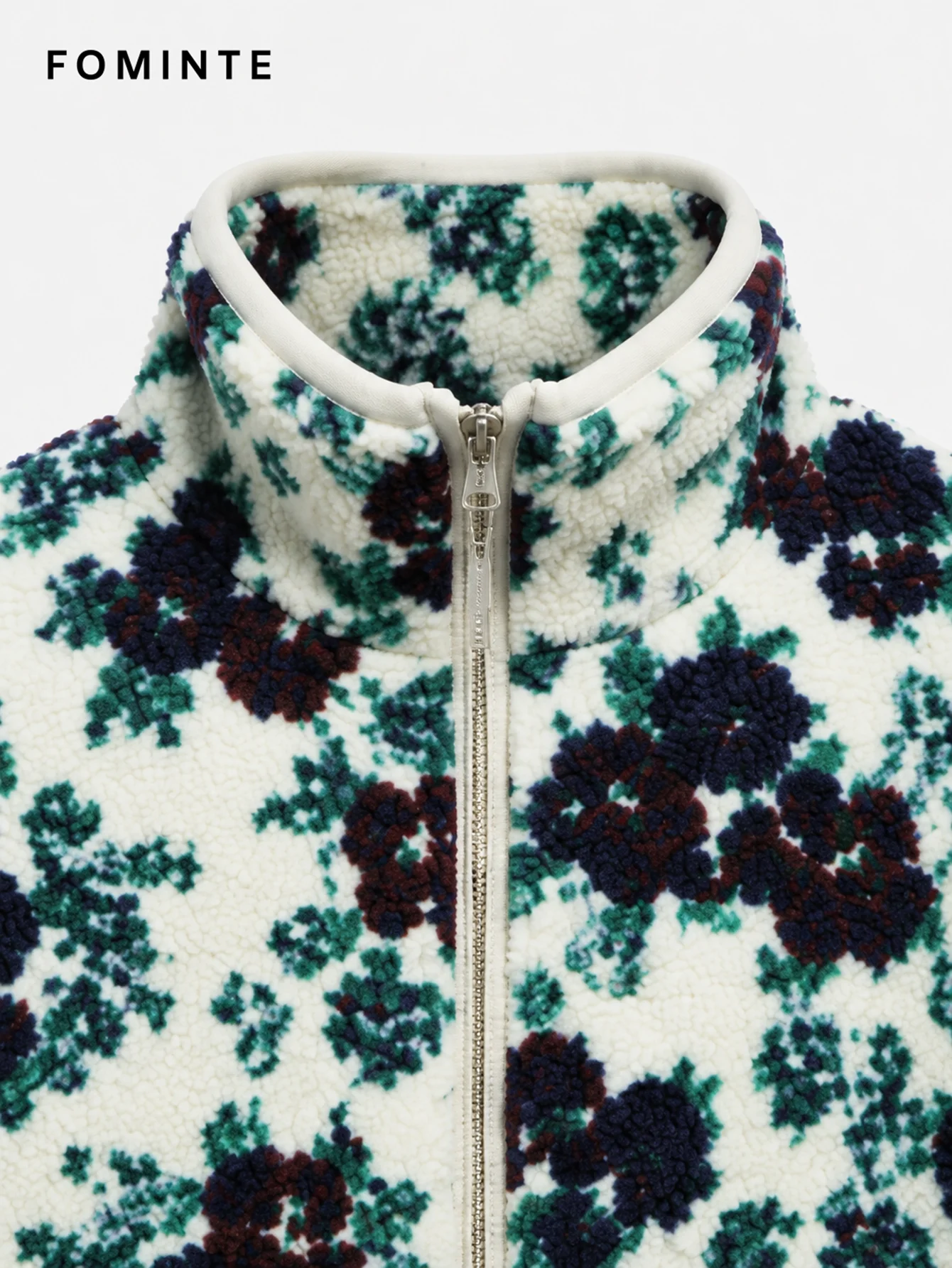 Fleece High Collar Full-Zip Jacket - All-Over Print Wholesale Custom Sportswear - FM0801000413-3
