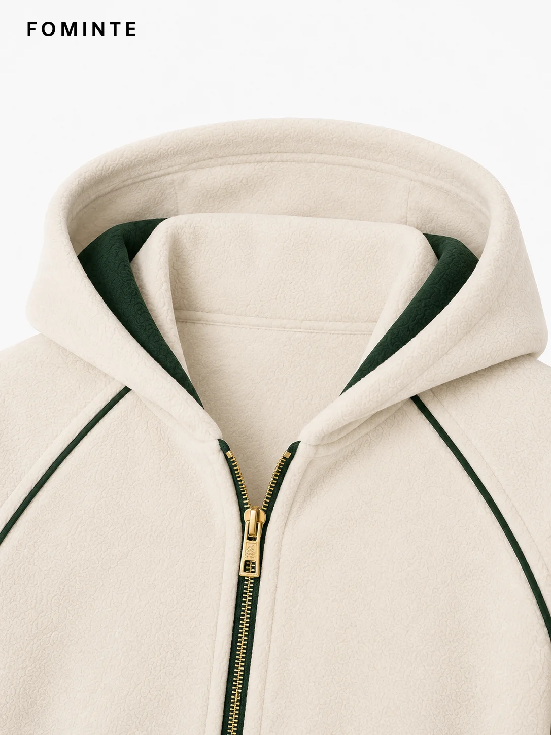 Fleece Hooded Cardigan - Solid Color Wholesale Custom Sportswear - FM0802000404-3
