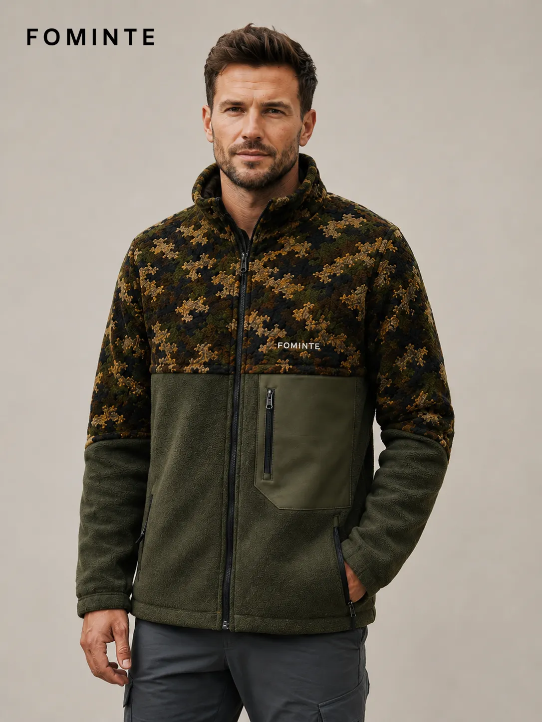 Camo Yoke Full-Zip Fleece Jacket FM0801000422