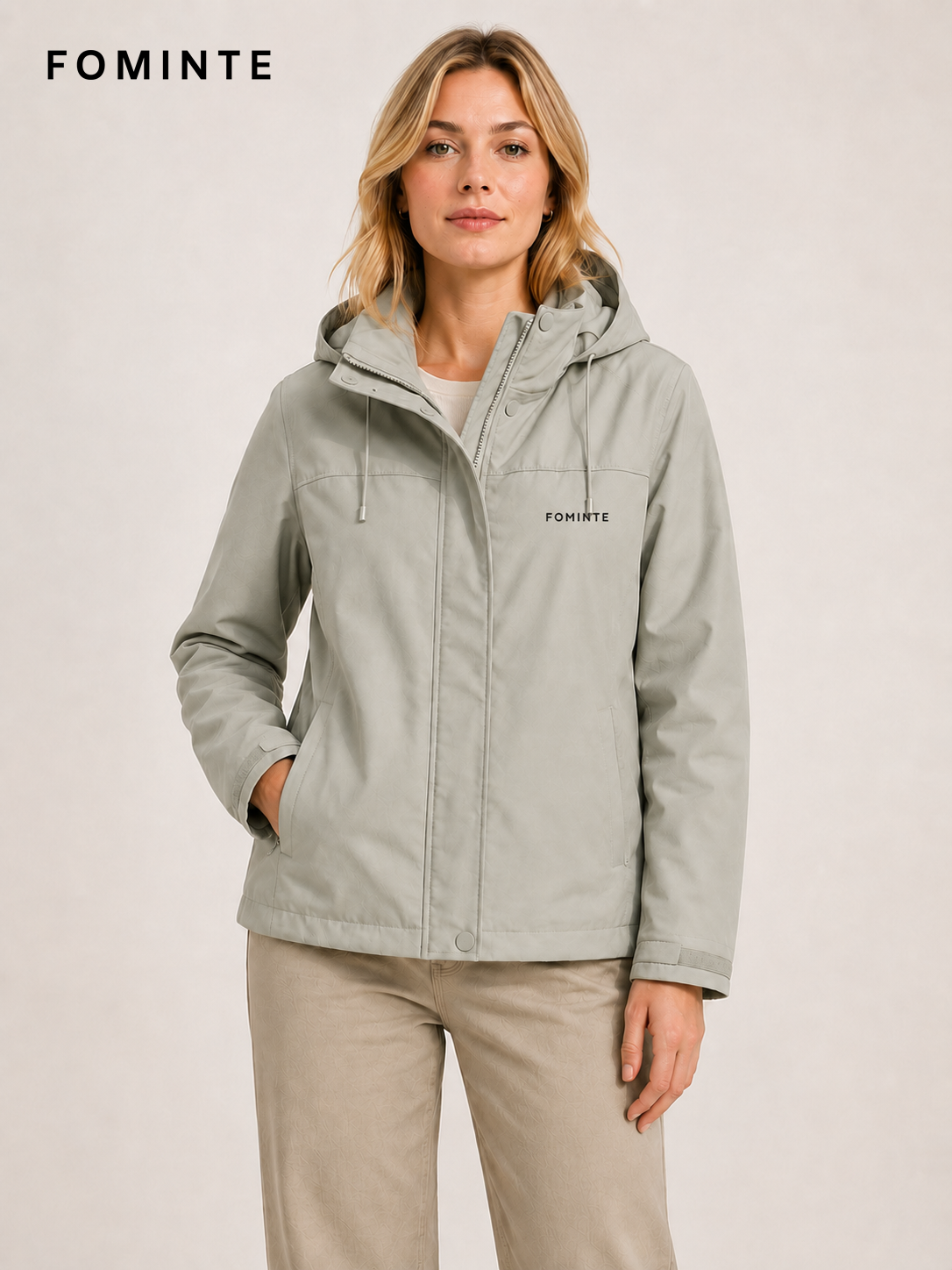 Light Grey Green Softshell Jacket for Outdoor Apparel Collections