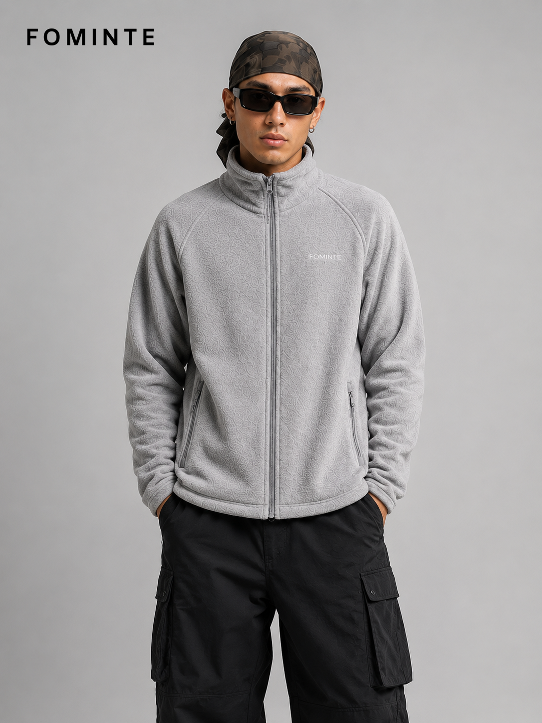 Heather Grey Fleece Jacket for Outdoor Apparel Collections