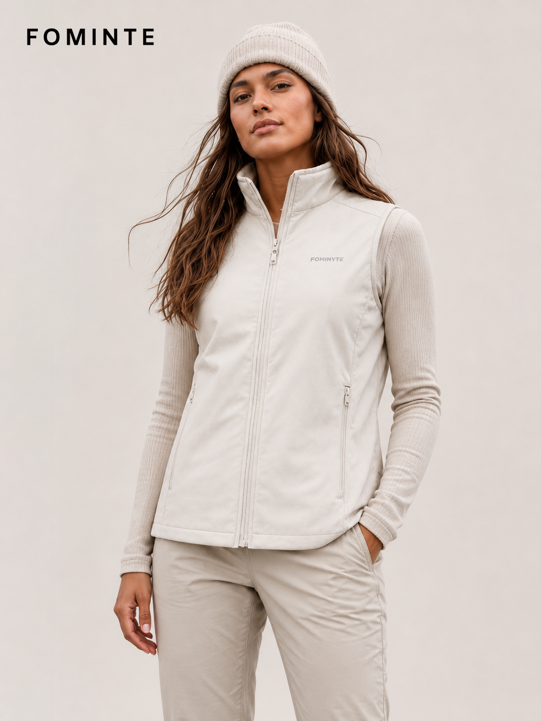 Mist White Softshell Jacket for Outdoor Apparel Collections