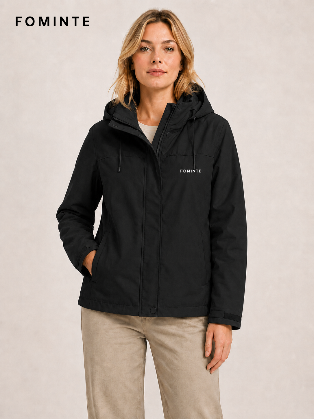 Black Men's Hooded Softshell Jacket Wholesale Custom Outerwear - FM0802000441-3
