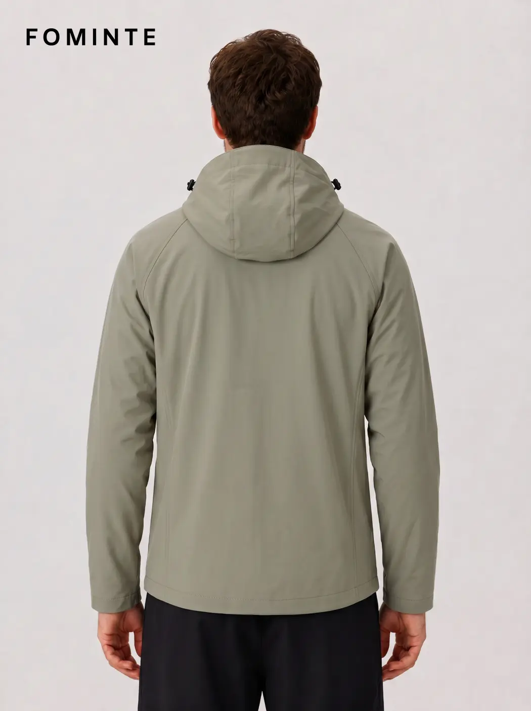 Men's Light Moss Green Hooded Softshell Jacket