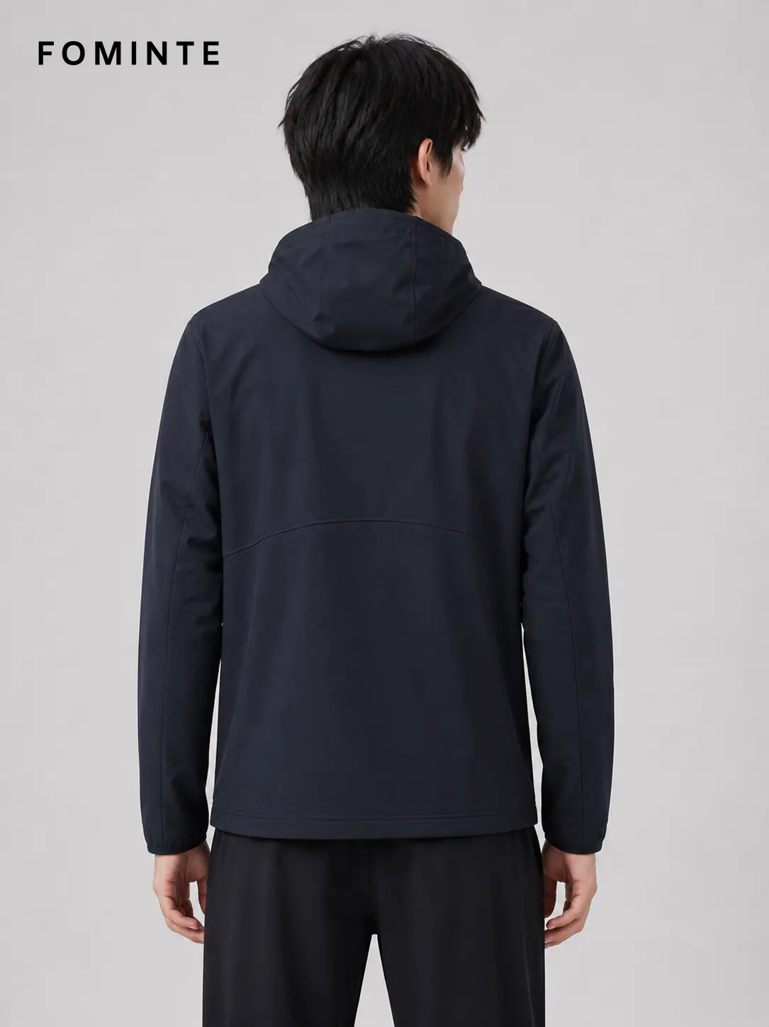 Men's Navy Hooded Outdoor Softshell Jacket