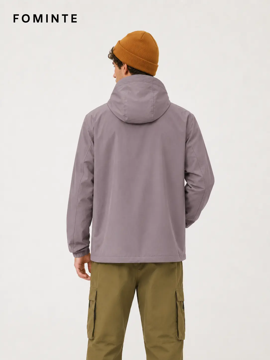 Men's Dusk Rock Grey Minimal Hooded Softshell Jacket