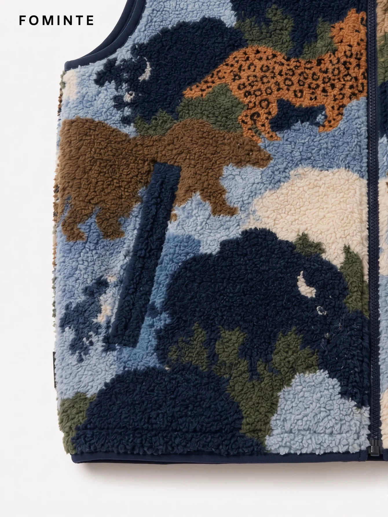 Fleece Stand Collar Vest - All-Over Print Wholesale Custom Sportswear - FM0802000400-3