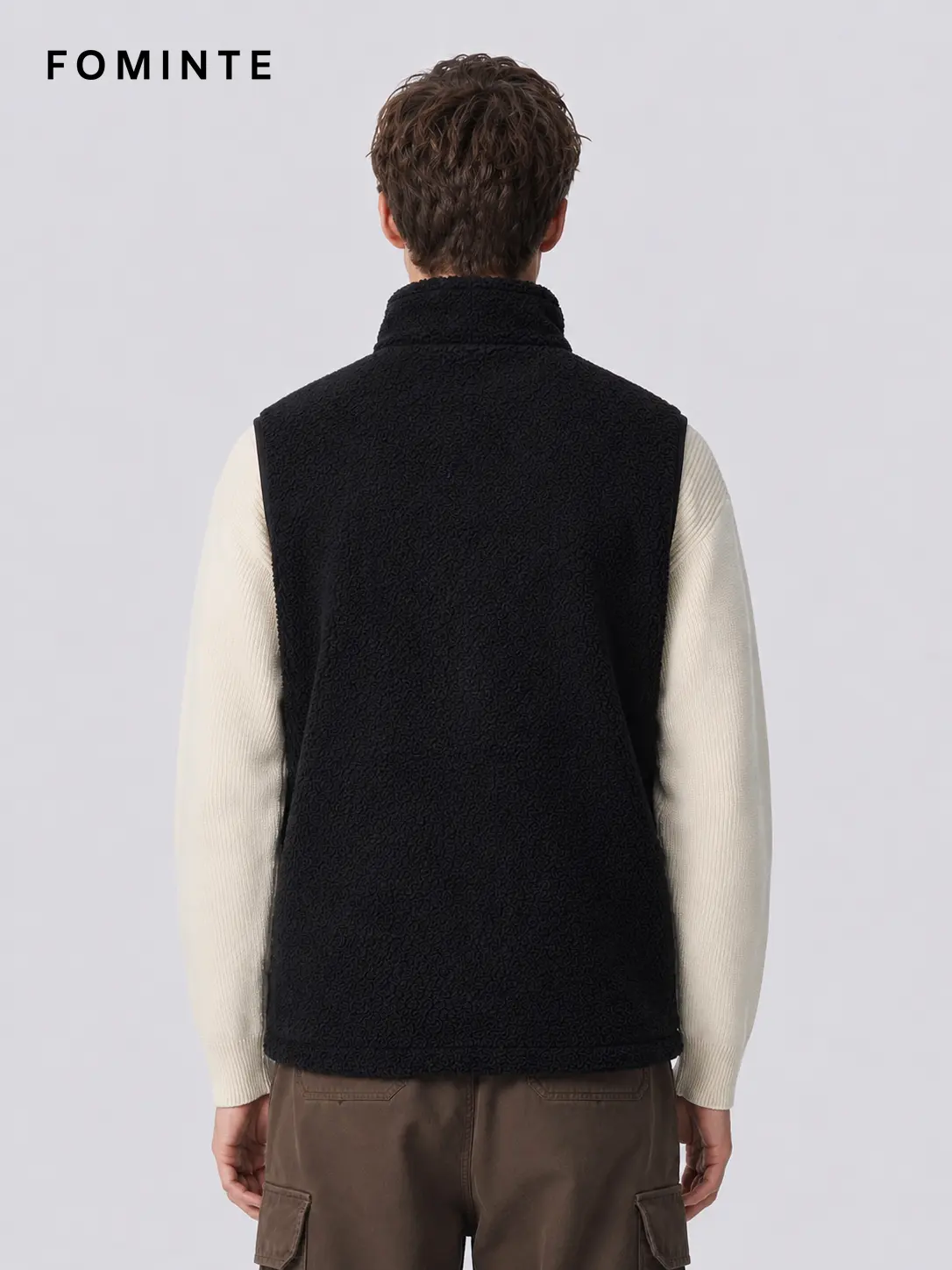 Men's Black Full-Zip Fleece Vest
