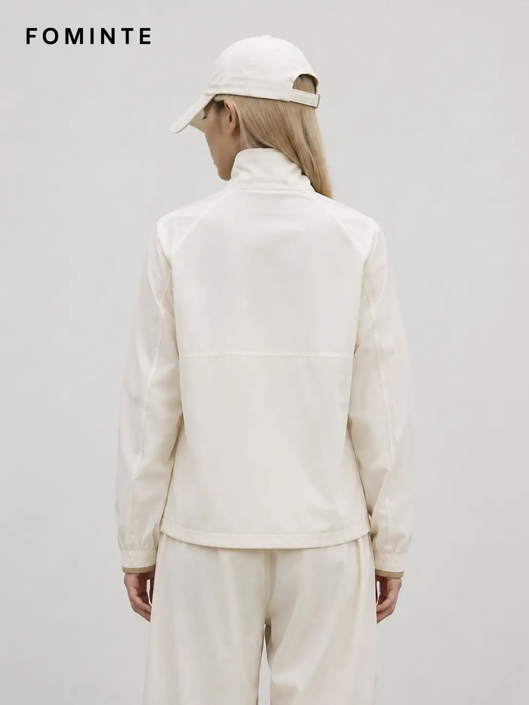Women's Off White Stand Collar Softshell Jacket