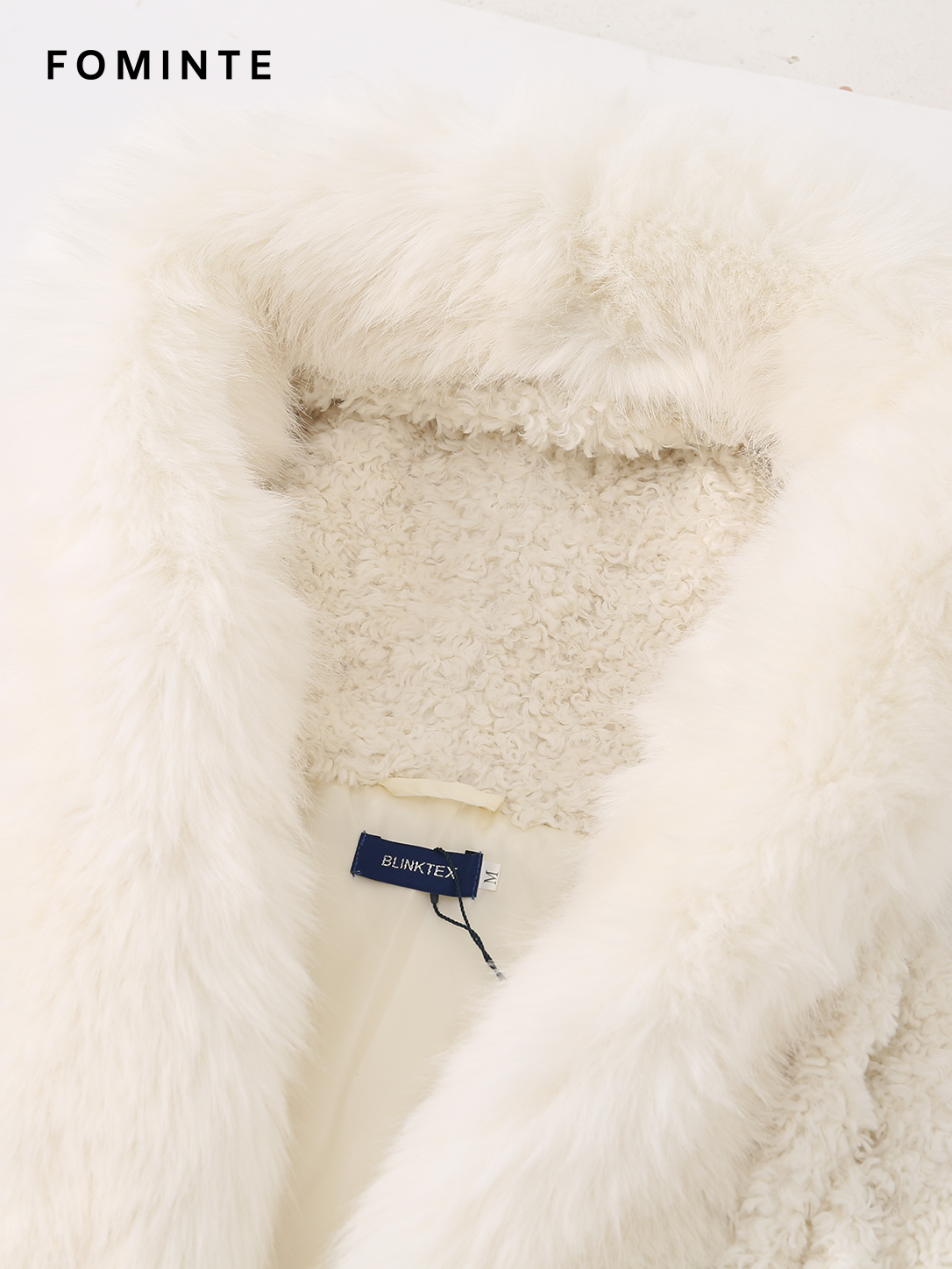 Wholesale Cropped Teddy Fleece Jacket with Faux Fox Fur - FM0202000065