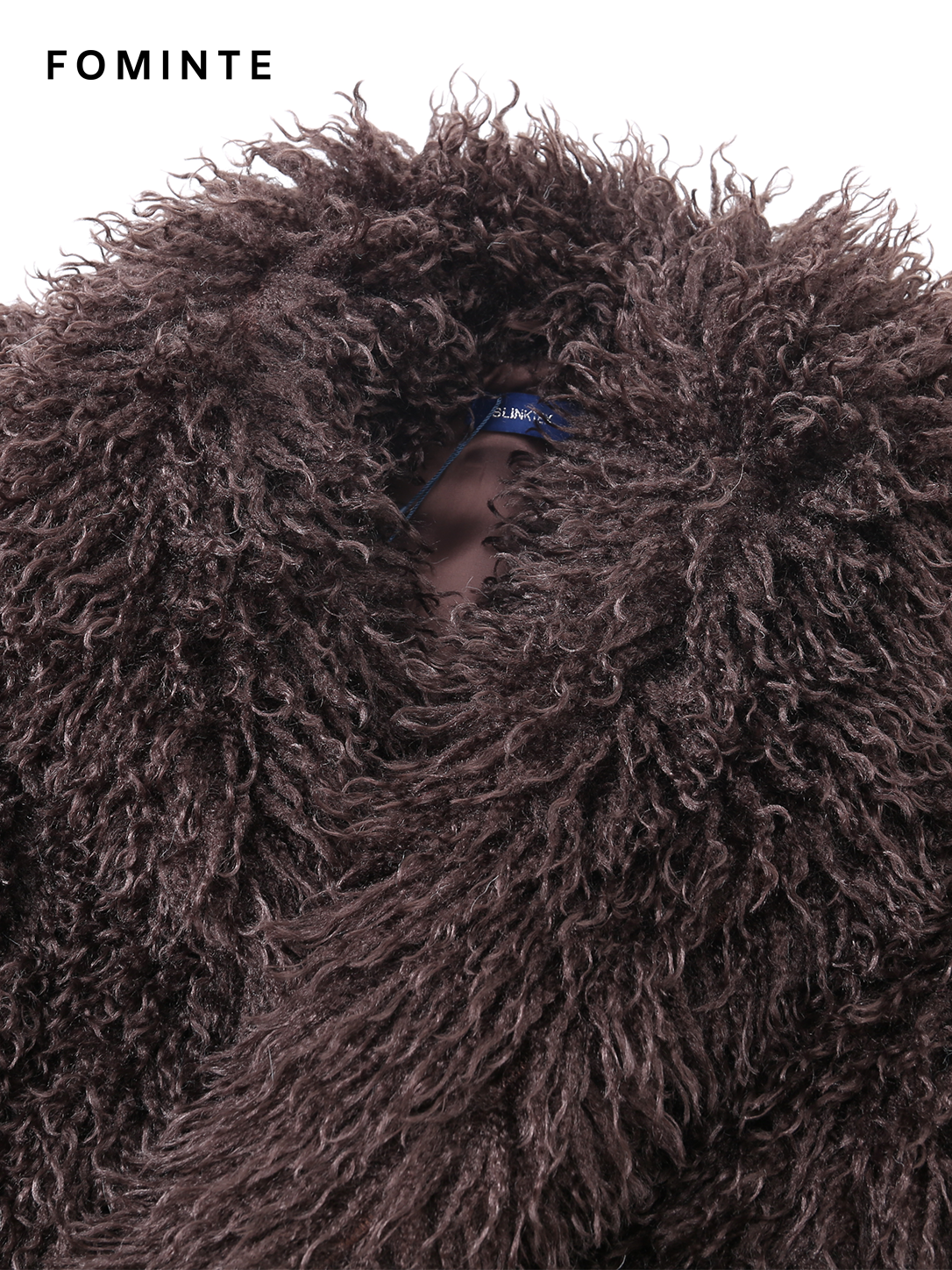 Wholesale Cropped Faux Mongolian Lamb Coat - FM0202000061