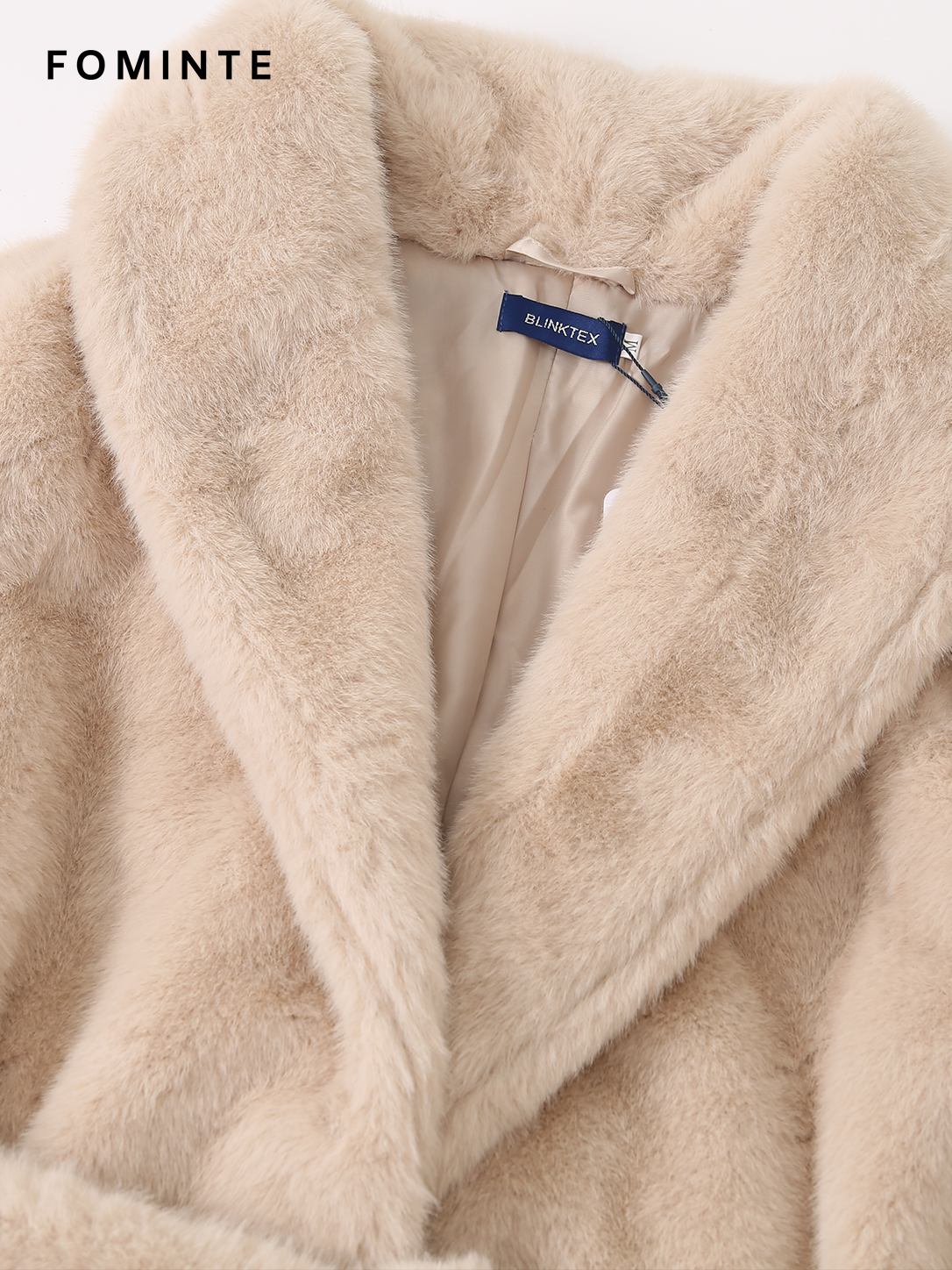 Wholesale Faux Fox Fur Notched Collar Jacket - FM0202000064