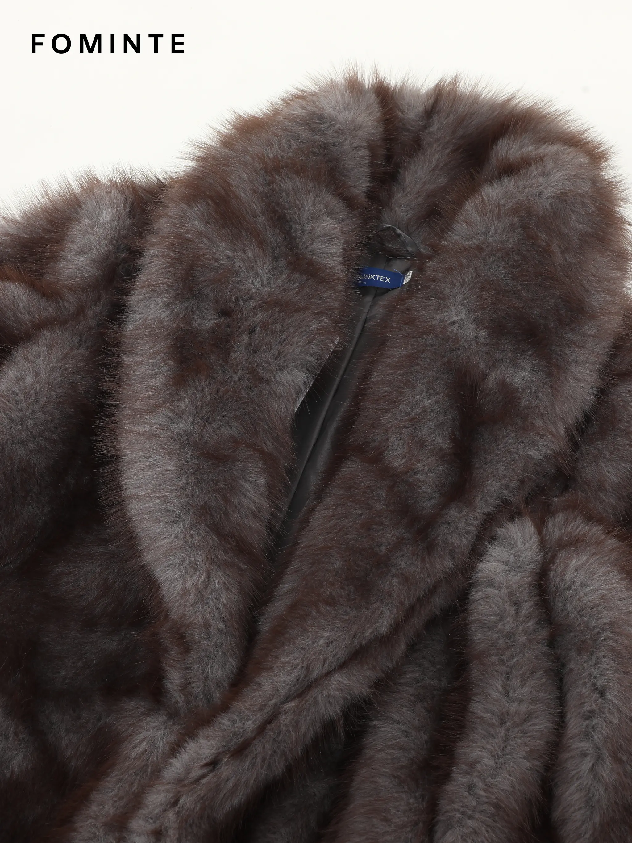 Wholesale Long Faux Mink Fur Robe Coat - FM0202000055