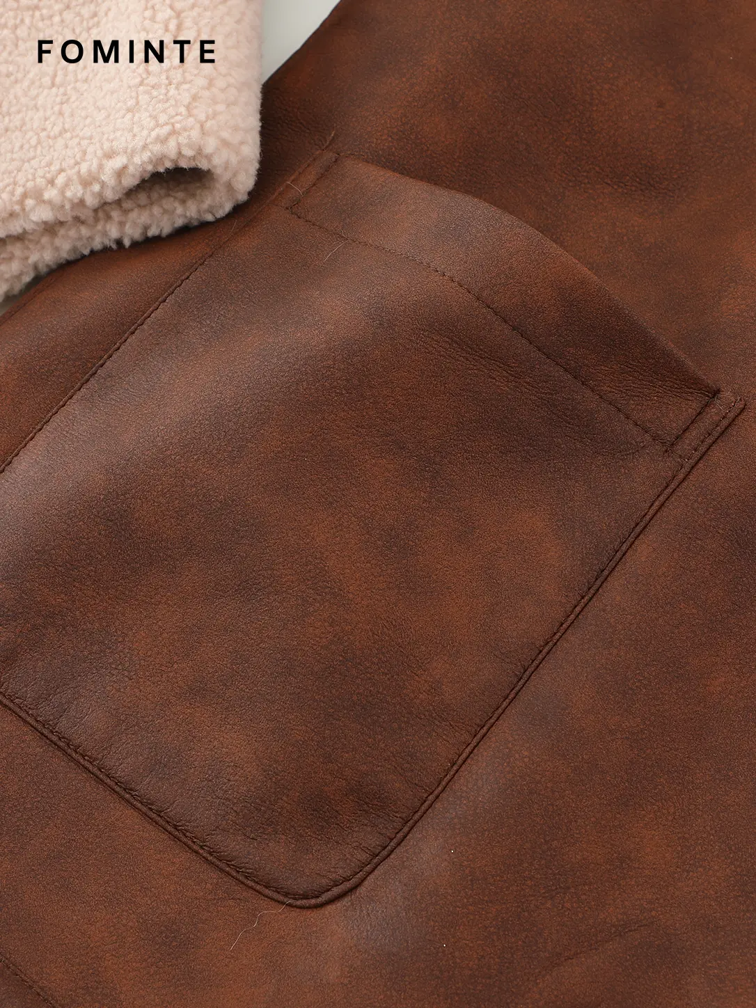 Wholesale Hooded Faux Shearling Car Coat - FM0302000075