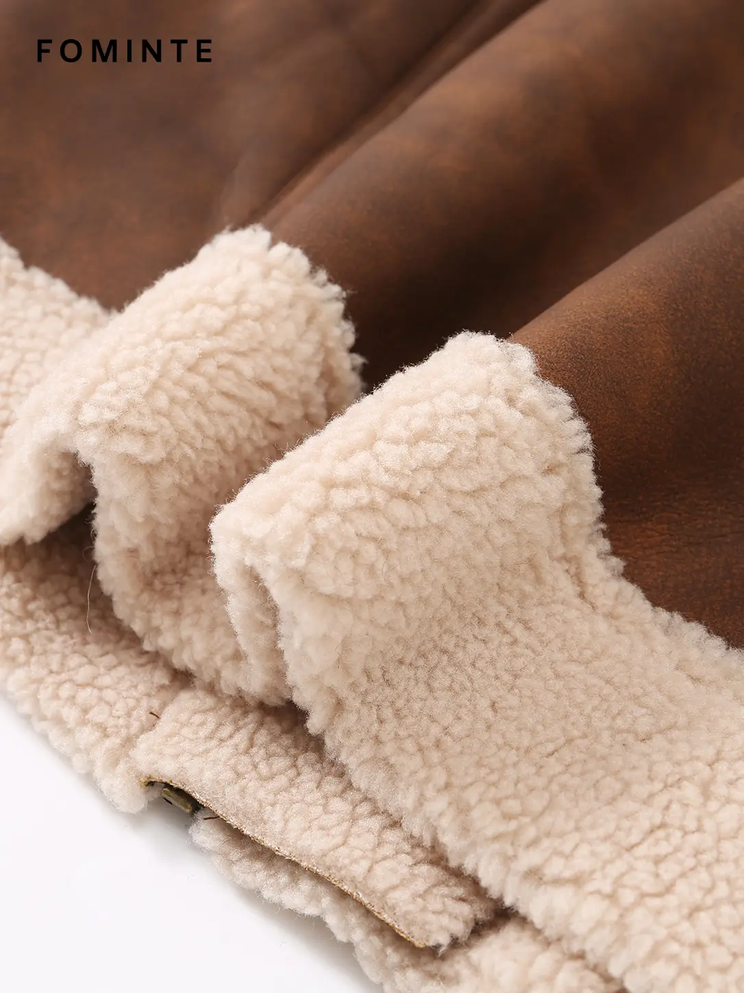 Wholesale Faux Shearling Moto Jacket - FM0302000073