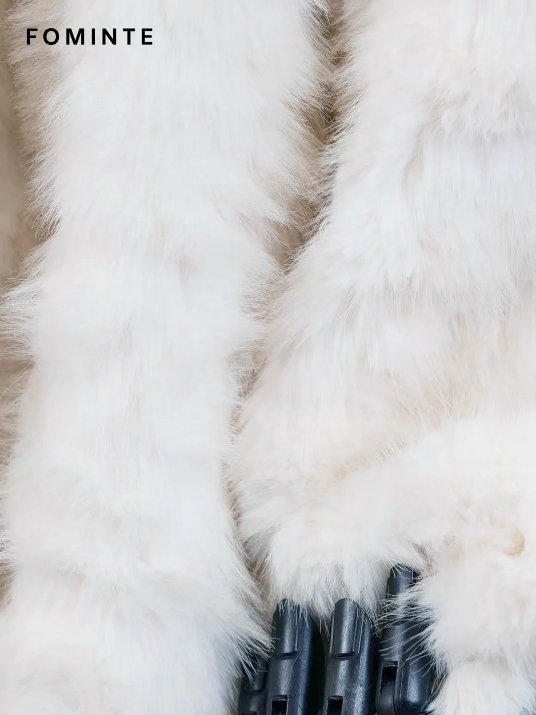 White Long Faux Fur Cardigan Coat wholesale