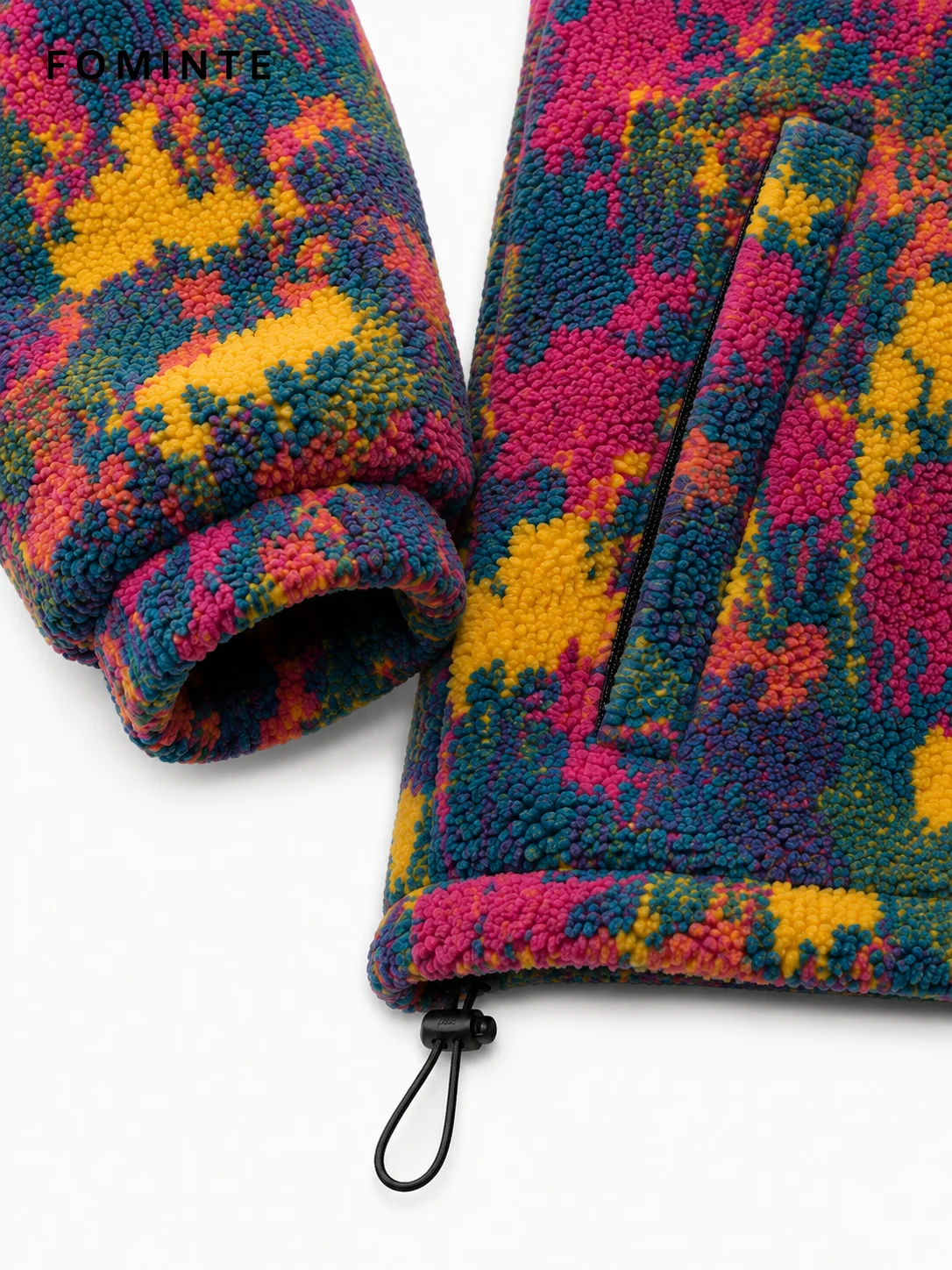 Fleece Stand Collar Cardigan - All-Over Print Wholesale Custom Sportswear - FM0801000411-3